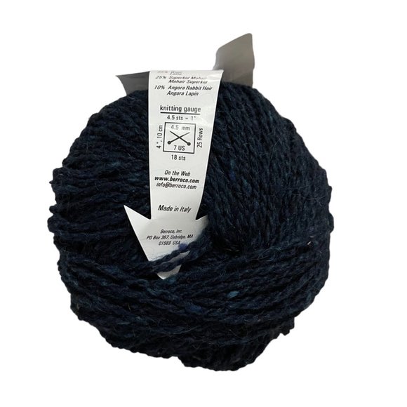 Ber Office Nwt Berroco Blackstone Tweed Navy Blue Wool Mohair